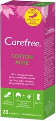 Carefree Aloe прокладки, 20 шт. цена и информация | Тампоны, гигиенические прокладки для критических дней, ежедневные прокладки | pigu.lt