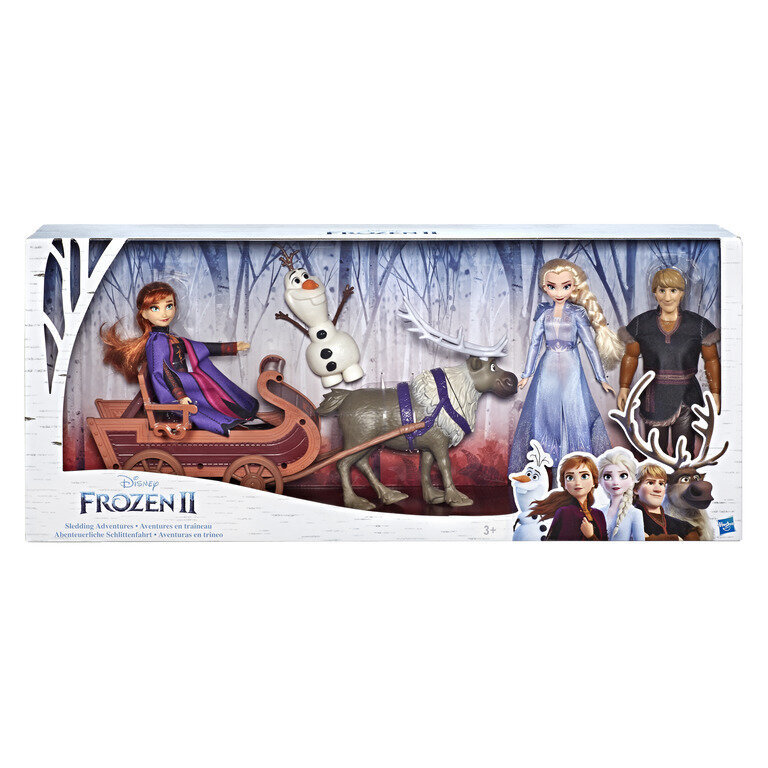 Lėlių ir figūrėlių su rogėmis rinkinys Hasbro Ledo šalis 2 (Frozen 2) kaina ir informacija | Žaislai mergaitėms | pigu.lt