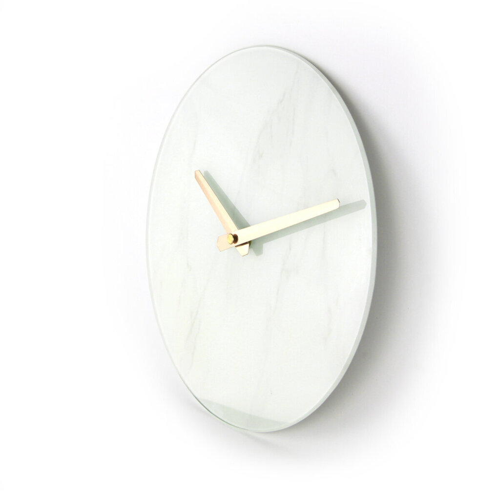 Platinet stiklo sieninis laikrodis MARBLE kaina ir informacija | Laikrodžiai | pigu.lt
