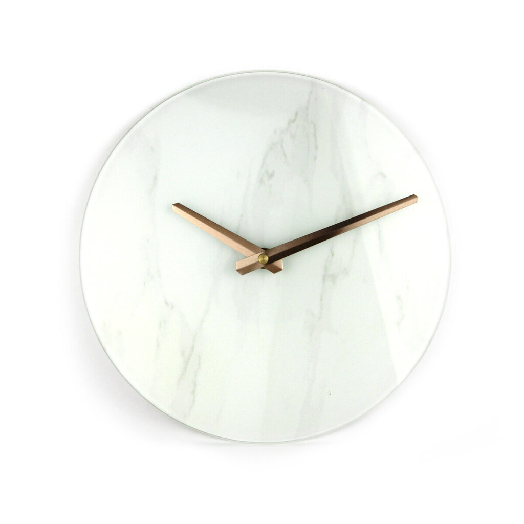 Platinet stiklo sieninis laikrodis MARBLE kaina ir informacija | Laikrodžiai | pigu.lt