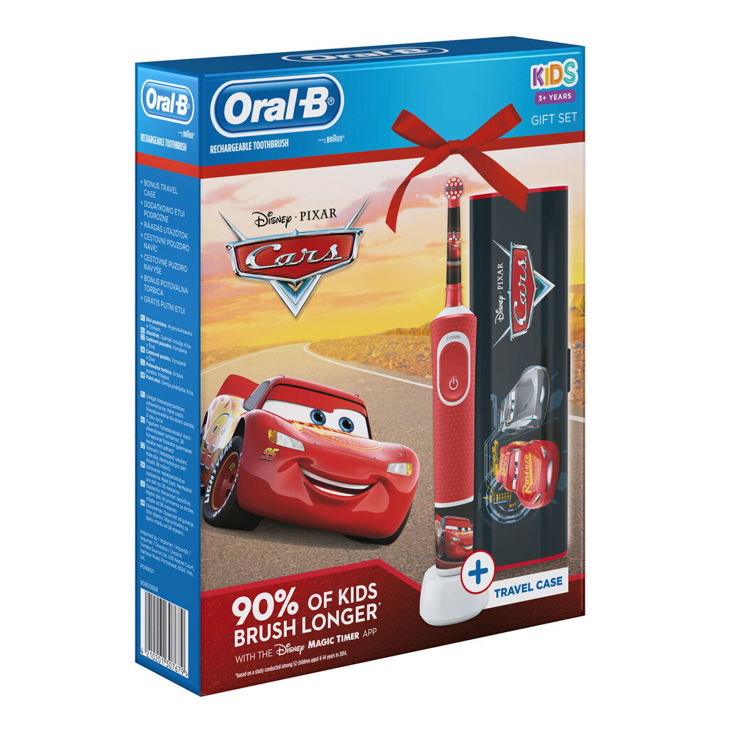 Oral-B Braun Vitality Kids D100 Car цена и информация | Elektriniai dantų šepetėliai | pigu.lt