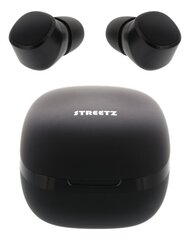 Беспроводные наушники Streetz TWS-0001 True Wireless, черные цена и информация | Наушники | pigu.lt