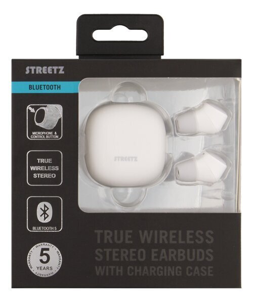 Streetz TWS-0002 True Wireless White kaina ir informacija | Ausinės | pigu.lt