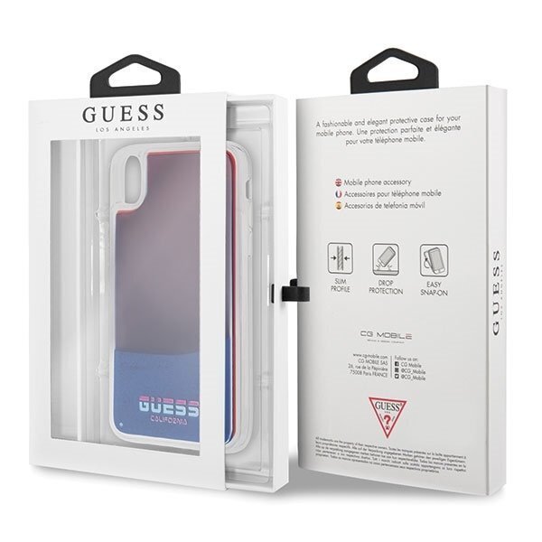 Telefono dėklas Guess GUHCI61GLCRE Apple iPhone Xr red hard case California Glow in the dark цена и информация | Telefono dėklai | pigu.lt