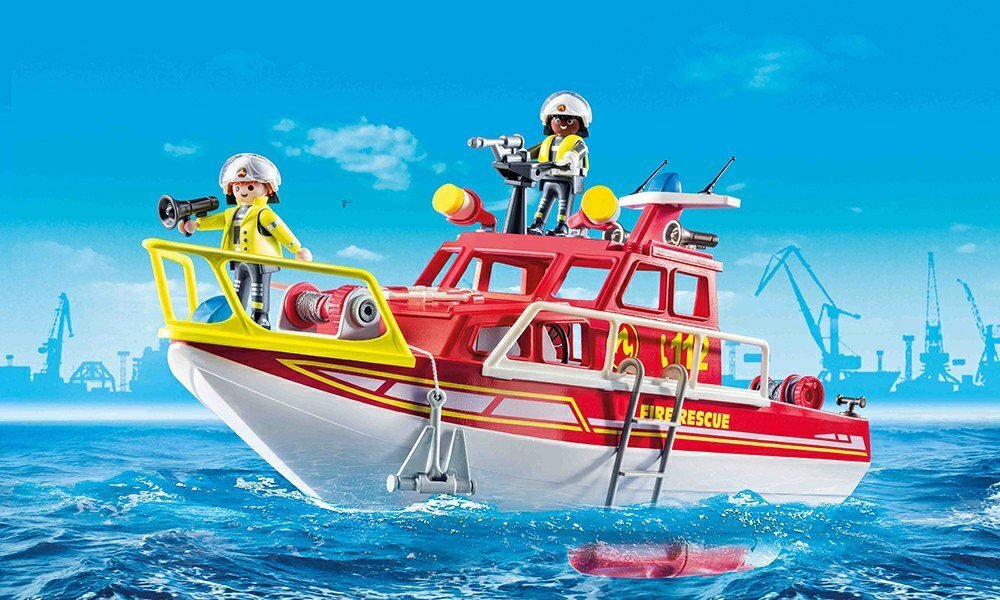 70147 PLAYMOBIL® City Action, Priešgaisrinė gelbėjimo valtis цена и информация | Konstruktoriai ir kaladėlės | pigu.lt