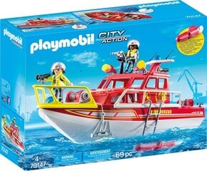 70147 PLAYMOBIL® City Action, Пожарная спасательная лодка цена и информация | Конструкторы и кубики | pigu.lt