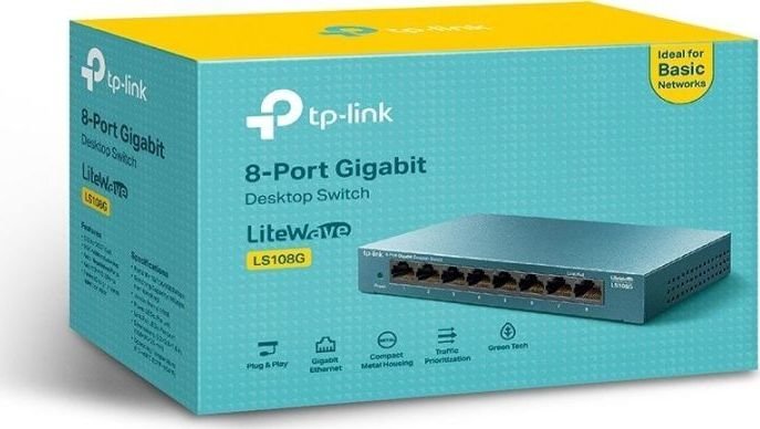 TP-Link LS108G kaina ir informacija | Komutatoriai (Switch) | pigu.lt