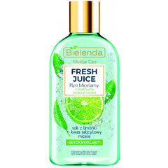 Мицеллярная вода Bielenda Fresh Juice Lime Detox Micellar Solution, 100 мл цена и информация | Средства для очищения лица | pigu.lt