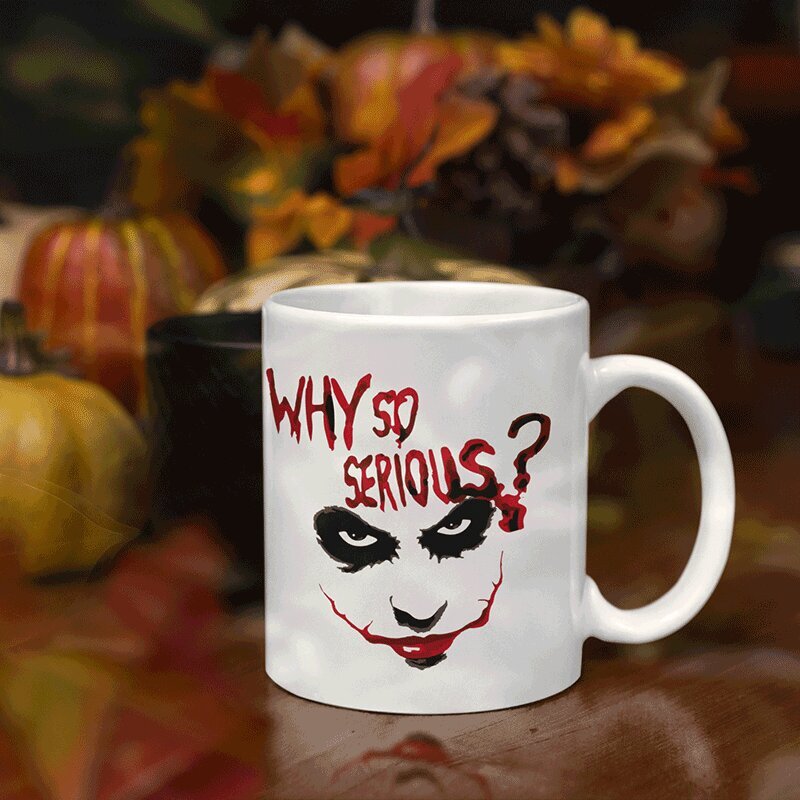 Puodelis "Why so serious?" kaina ir informacija | Originalūs puodeliai | pigu.lt