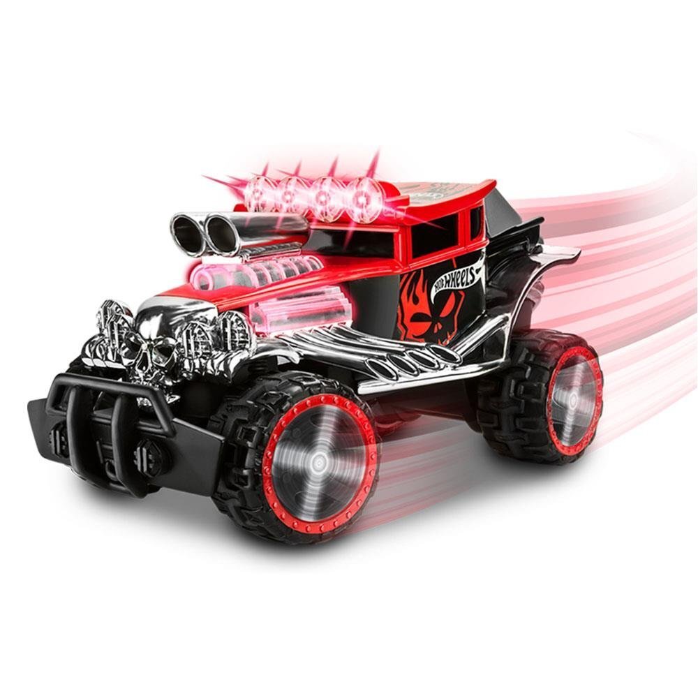 Radijo bangomis valdomas lenktynininkas su garsais ir šviesomis Hot Wheels Baja Bone, CLR 1628/CFG47 kaina ir informacija | Žaislai berniukams | pigu.lt