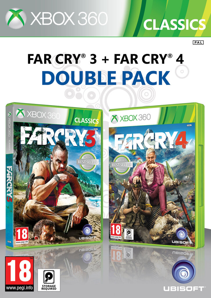 Far Cry 3 and Far Cry 4 Double Pack, Xbox 360 цена и информация | Kompiuteriniai žaidimai | pigu.lt