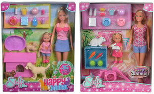 Кукла с животными СТЕФФИ И ЭВИ  цена и информация | Игрушки для девочек | pigu.lt