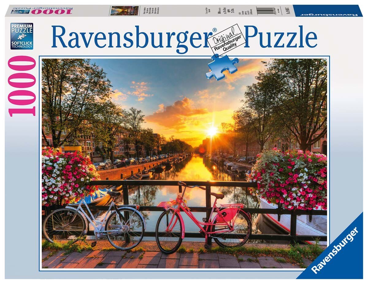 Dėlionė Ravensburger Amsterdamo dviračiai, 1000 d. цена и информация | Dėlionės (puzzle) | pigu.lt