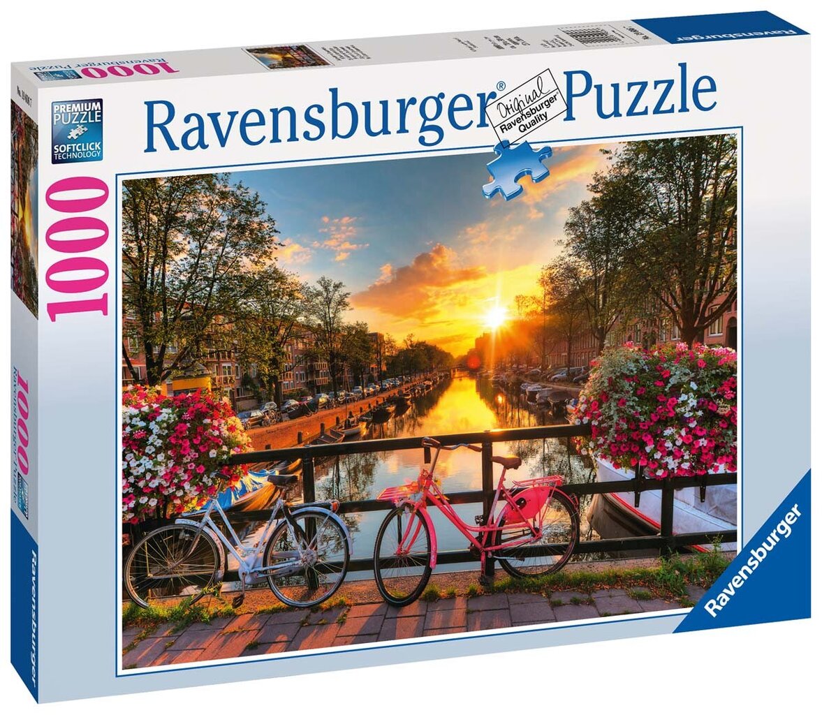 Dėlionė Ravensburger Amsterdamo dviračiai, 1000 d. цена и информация | Dėlionės (puzzle) | pigu.lt