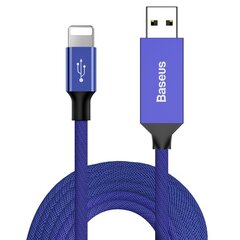 Krovimo/duomenų perdavimo laidas Baseus Artistic USB / Lightning 5m, mėlynas kaina ir informacija | Laidai telefonams | pigu.lt