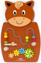 Многофункциональная деревянная настенная игра «Лошадка» цена и информация | Развивающие игрушки | pigu.lt