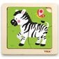 Mano pirmoji medinė dėlionė 4 vnt. - Zebras, Viga kaina ir informacija | Dėlionės (puzzle) | pigu.lt