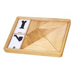 Деревянная головоломка в коробке Viga Танграм цена и информация | Развивающие игрушки | pigu.lt
