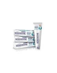 Dantų pasta Sensodyne Repair & Protect Extra Fresh, 3 x 75 ml цена и информация | Зубные щетки, пасты | pigu.lt