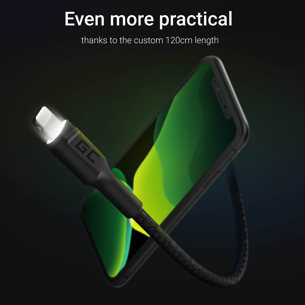 Green Cell KABGC05, USB - Lightning, 1.2m цена и информация | Laidai telefonams | pigu.lt