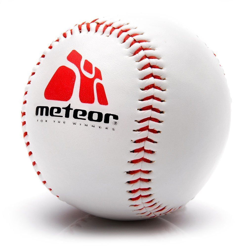 Beisbolo kamuoliukas METEOR 135 g, baltas цена и информация | Beisbolas | pigu.lt