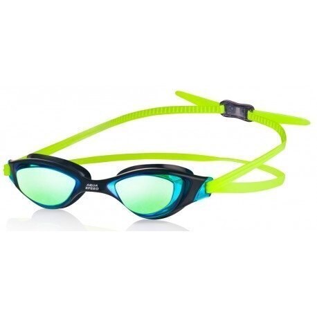Plaukimo akiniai AQUA-SPEED XENO MIRROR, geltoni/mėlyni kaina ir informacija | Plaukimo akiniai | pigu.lt