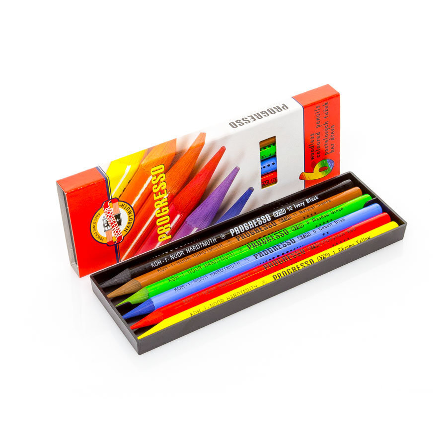 Spalvoti pieštukai, 6 spalvų цена и информация | Piešimo, tapybos, lipdymo reikmenys | pigu.lt