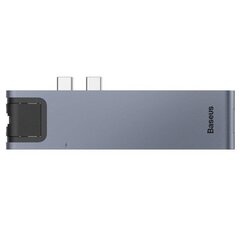 Hub Baseus CAHUB-L0G (Lack; 2x USB 3.0; gray color) цена и информация | Адаптеры, USB-разветвители | pigu.lt