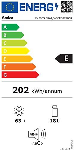 Amica FK2965.3RAA kaina ir informacija | Šaldytuvai | pigu.lt