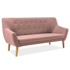 Sofa TMS Amber 2.5, rožinė kaina ir informacija | Sofos | pigu.lt