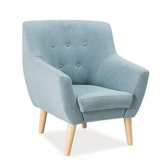 Fotelis TMS Amber, mėlynas kaina ir informacija | Svetainės foteliai | pigu.lt