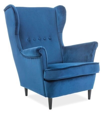 Fotelis TMS Royal, mėlynas цена и информация | Svetainės foteliai | pigu.lt