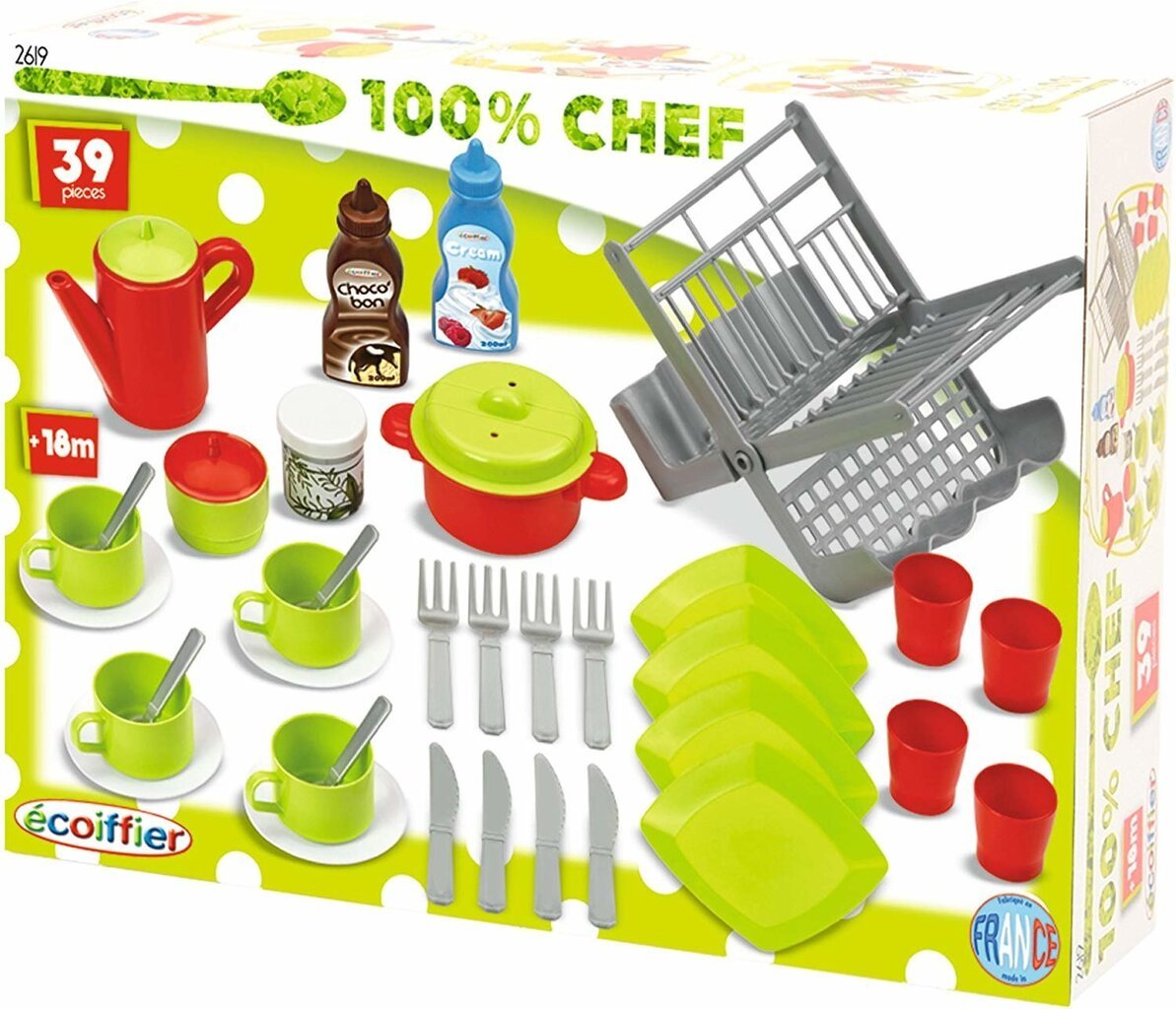 Žaisliniai virtuvės indai Ecoiffier, 2619 kaina ir informacija | Žaislai kūdikiams | pigu.lt