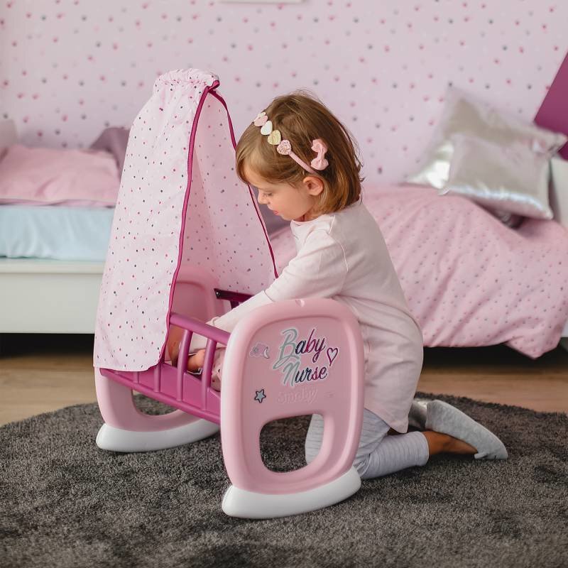 Lėlės lovytė-lopšys Simba Smoby, 220338 цена и информация | Žaislai mergaitėms | pigu.lt