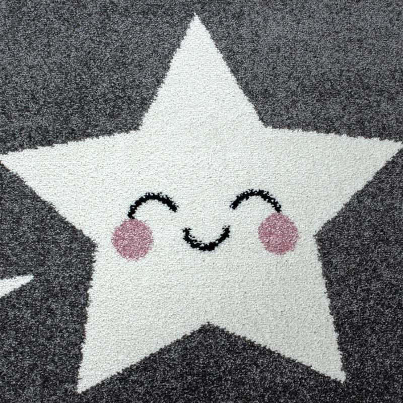 Ayyildiz apvalus vaikiškas kilimas Kids Grey 0610, 160x160 cm kaina ir informacija | Kilimai | pigu.lt