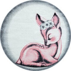 Ayyildiz apvalus vaikiškas kilimas Bambi Pink 0850, 160x160 cm kaina ir informacija | Kilimai | pigu.lt