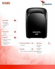 Adata SC680 480GB kaina ir informacija | Išoriniai kietieji diskai (SSD, HDD) | pigu.lt