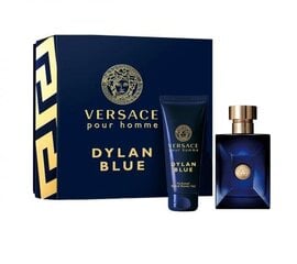 Подарочный комплект, туалетная вода для мужчин Versace Pour Homme Dylan Blue EDT, 100 мл цена и информация | Мужские духи | pigu.lt