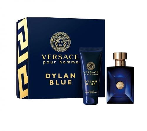 Rinkinys Versace Pour Homme Dylan Blue vyrams: tualetinis vanduo EDT, 100 ml + dušo želė, 100 ml kaina ir informacija | Kvepalai vyrams | pigu.lt