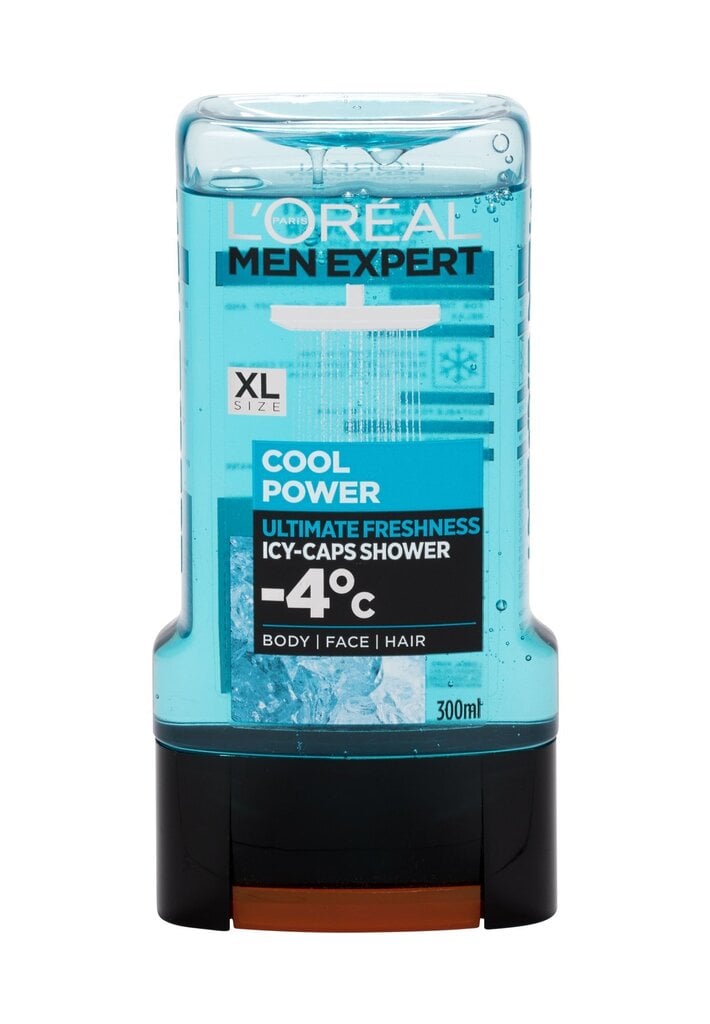 Dušo želė vyrams L'Oreal Men Expert Cool Power Shower Gel, 300 ml kaina ir informacija | Dušo želė, aliejai | pigu.lt