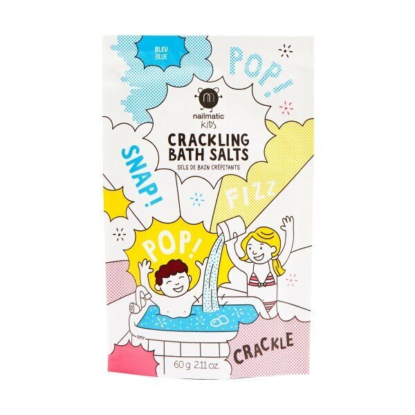 Spragsinti vonios druska Nailmatic Kids Blue Crackling 60 g kaina ir informacija | Kosmetika vaikams ir mamoms | pigu.lt