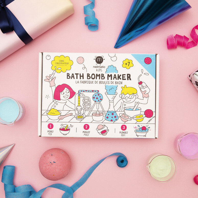 Rinkinys vonios burbulų gaminimui vaikams Nailmatic Kids Bath Bomb Maker цена и информация | Kosmetika vaikams ir mamoms | pigu.lt