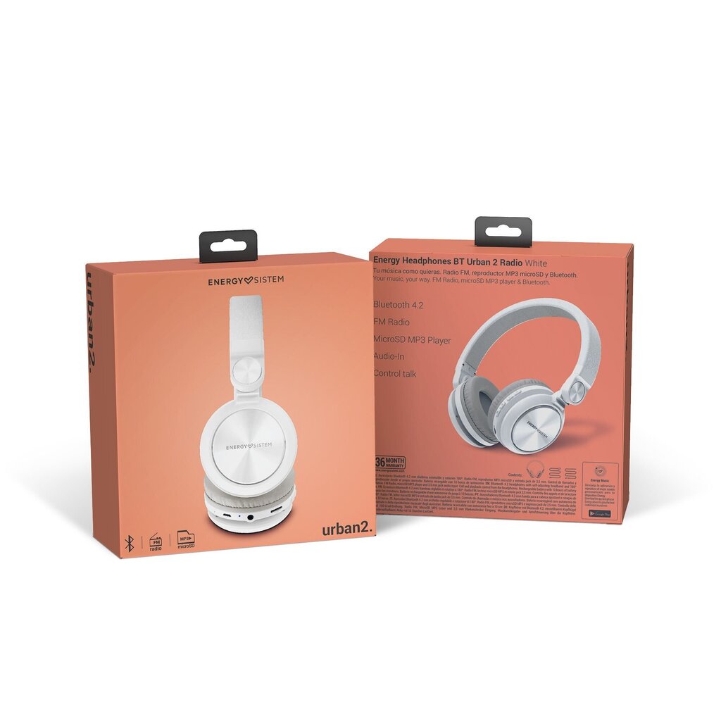 Energy Sistem Headphones BT Urban 2 kaina ir informacija | Ausinės | pigu.lt