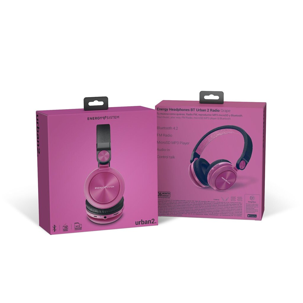 Energy Sistem Headphones BT Urban 2 kaina ir informacija | Ausinės | pigu.lt