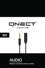 Qnect 101347, Minijack, 3m kaina ir informacija | Kabeliai ir laidai | pigu.lt