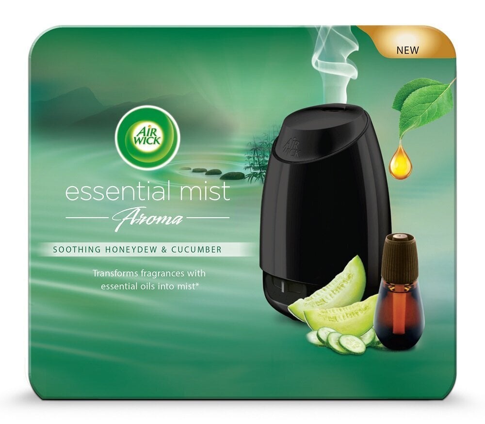 Air Wick oro gaiviklis su prietaisu Essential Aroma Mist Honeydew &  Cucumber kaina | pigu.lt