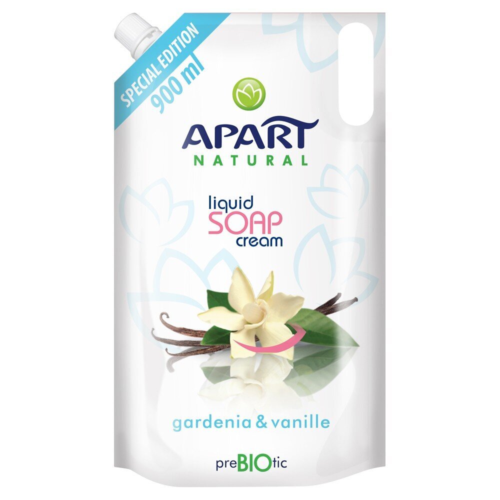 Skystas muilas Apart Prebiotic Refill Gardenia & Vanille, 900 ml kaina ir informacija | Muilai | pigu.lt