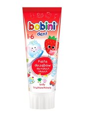 Vaikiška dantų pasta Bobini Dent Strawberry Ice Cream, 75 ml kaina ir informacija | Dantų šepetėliai, pastos | pigu.lt