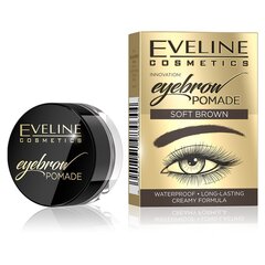 Antakių pomada Eveline Cosmetics Eyebrow Pomade, Soft Brown, 4 g kaina ir informacija | Antakių dažai, pieštukai | pigu.lt