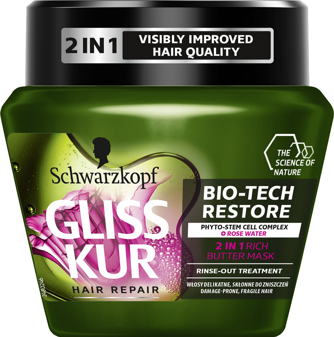 Plaukų kaukė Schwarzkopf GLISS KUR BIO-TECH Restore 300 ml kaina | pigu.lt
